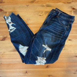 AEO Highrise Distressed Jegging